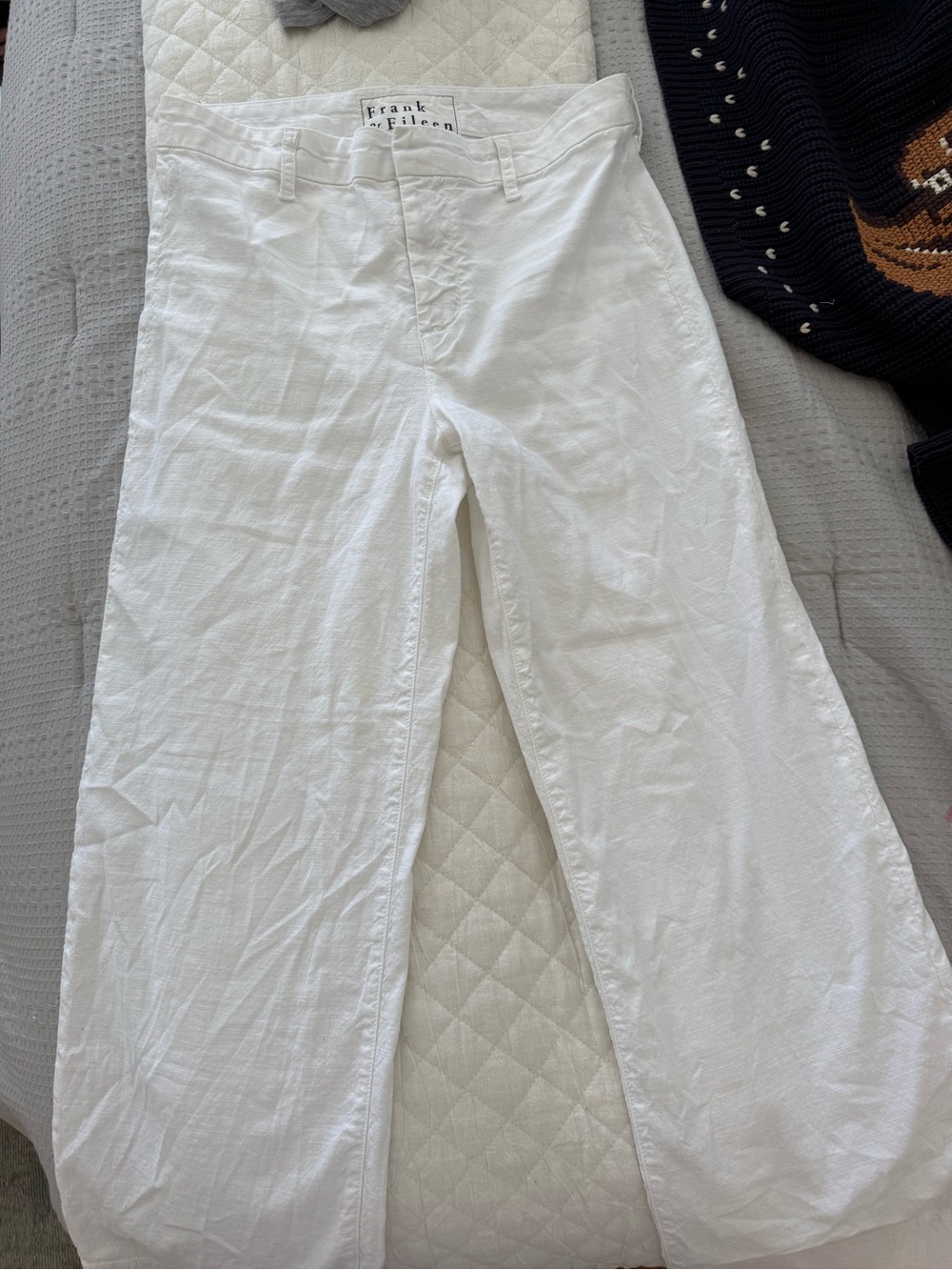 Frank & Eileen Women’s White Wide-Leg Jeans